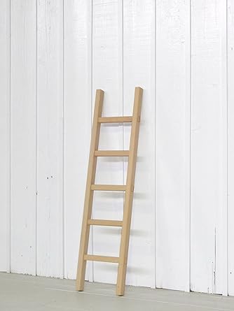 Amazon Co Jp 強度 耐久性抜群 小さな木製梯子 はしご ５段1 1ｍ 白木 簡易型 登れるディスプレイはしご 産業 研究開発用品