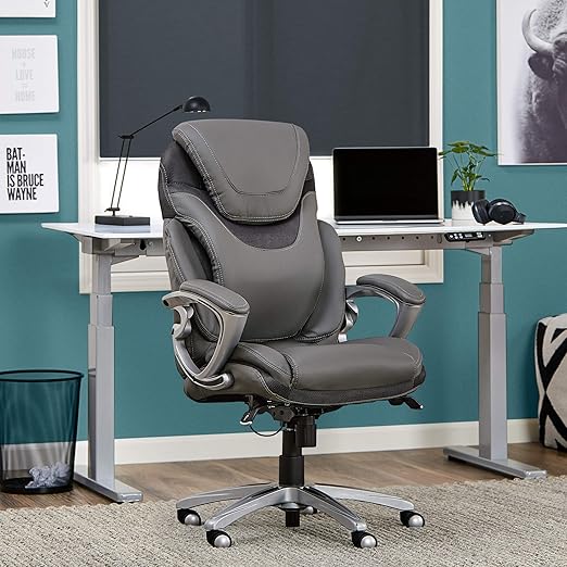 Serta Works Executive Office Chair with AIR Technology, Bonded Leather