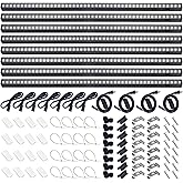 Barrina T5 Grow Lights, 2FT 80W(8 x 10W) Black Cover, LED Plant Growing Lamp for Indoor Plants, Full Spectrum Grow Light Strip with Switch, Magnetic Installation, Plug and Play, 5000K White, 8 Packs