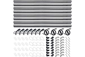 Barrina T5 Grow Lights for Indoor Plants, 2FT 80W(8 x 10W) Black Cover LED Plant Growing Lamp, Full Spectrum Grow Light Strip with Switch, Magnetic Installation, Plug and Play, 5000K, 8 Packs