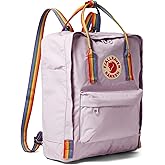 Fjällräven Kånken Rainbow Backpack for Men, and Women - Durable Fabric with Adjustable Shoulder Straps, and Lightweight Backpack Pastel Lavender/Rainbow One Size One Size