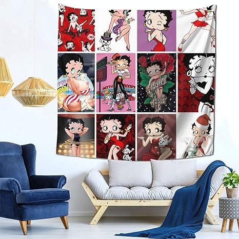 Amazon Co Jp 新品 Betty Boop ベティーブープ 2 タペストリー 多機能ホーム装飾 ベッドルーム 欧米風 おしゃれ 壁掛け モダン タペストリー 壁飾り 部屋 ポスター 壁飾り パーティー イベント リビング お店 新居 個性ギフト お祝い 59 59inch ホーム キッチン