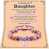 Kidbbi Natural Stone Beautiful Butterfly Bracelet, Preschool Kindergarten 5th 8th Graduation Back to School Gifts for Daughter Granddaughter