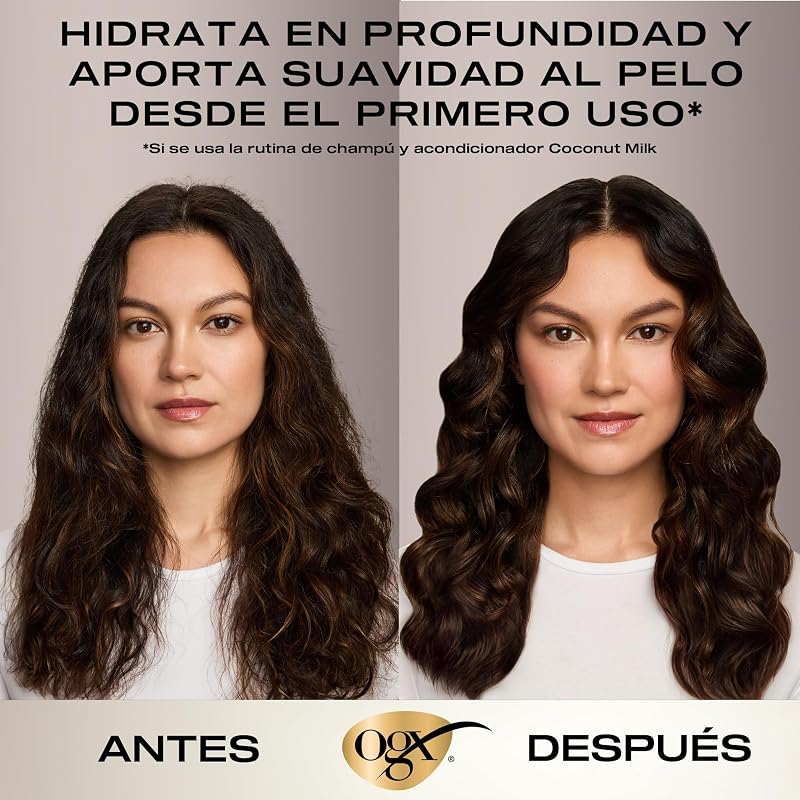 Nutrição + Amaciador de Leite de Coco (385 ml), condicionador hidratante com leite de coco e óleo e proteína hidrolisada do leite, sem sulfatos, para cabelo seco