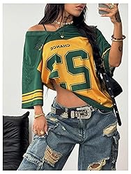 SOLY HUX Jersey Shirts for Women Oversized T-Shirt
