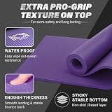 KK Yoga Mat 15mm Thick NBR Non-Slip with Carry Strap Black Blue Purple view 4