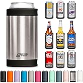 DUALIE 3 in 1 Insulated Can Cooler - 15+ Colors - Universal Size for 12 oz Cans, Slim Cans, and Bottles