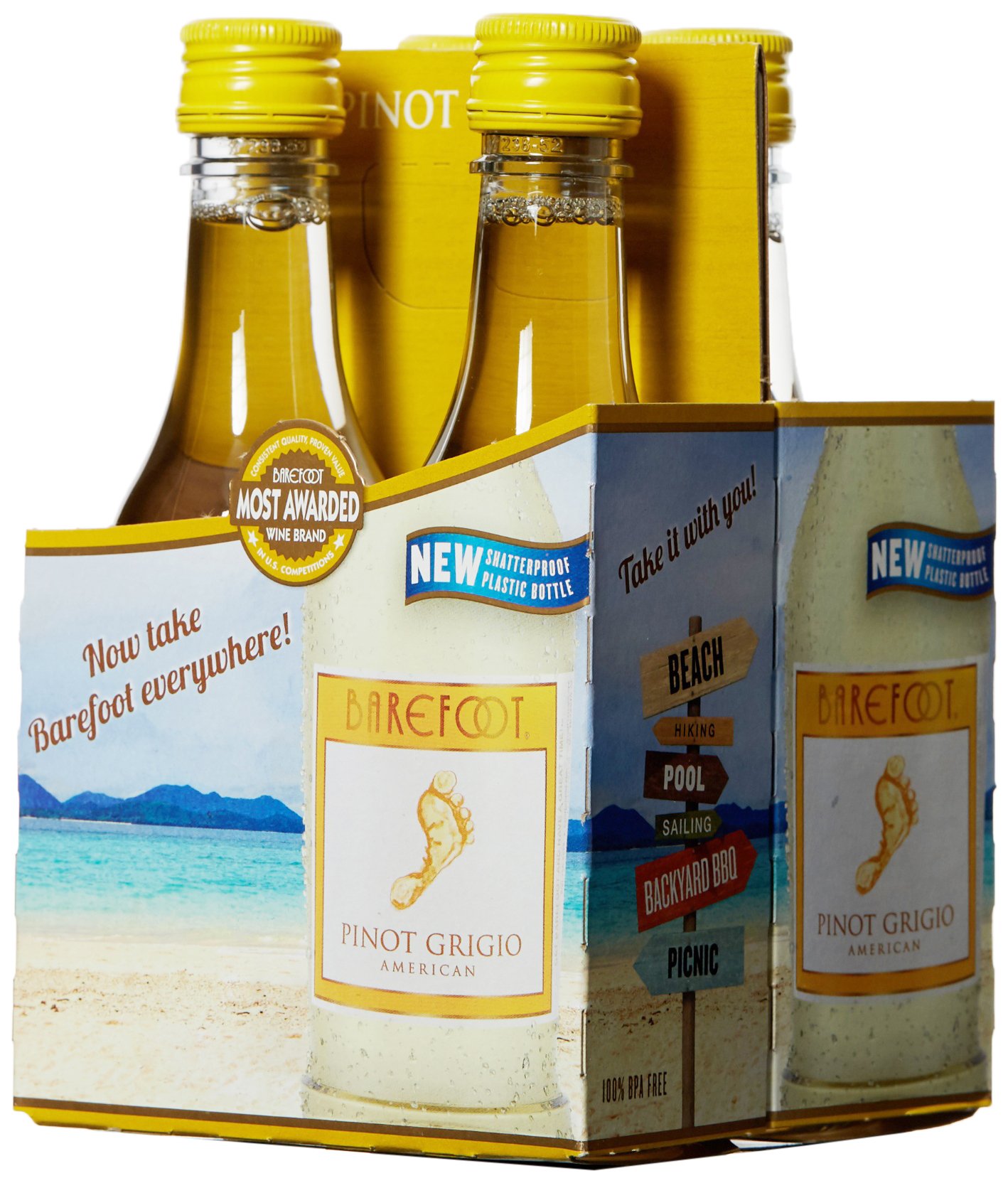 Galleon Barefoot Cellars California Pinot Grigio Plastic And Portable