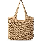 Trifabricy Beach Bags for Women, Large Beach Bag, Woven Straw Tote Bags Waterproof, Weaving Swim Shopping Travel Bag