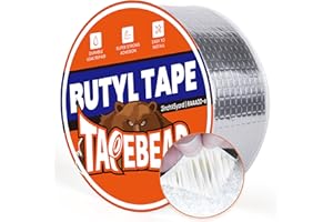 TAPEBEAR Butyl Tape 2inch x16feet, Aluminum Duct Sealing Tape Waterproof Sealant Repair Tape for RV Roof, Boat and Pipe Sealing, Glass & EDPM Roof Leak Patching