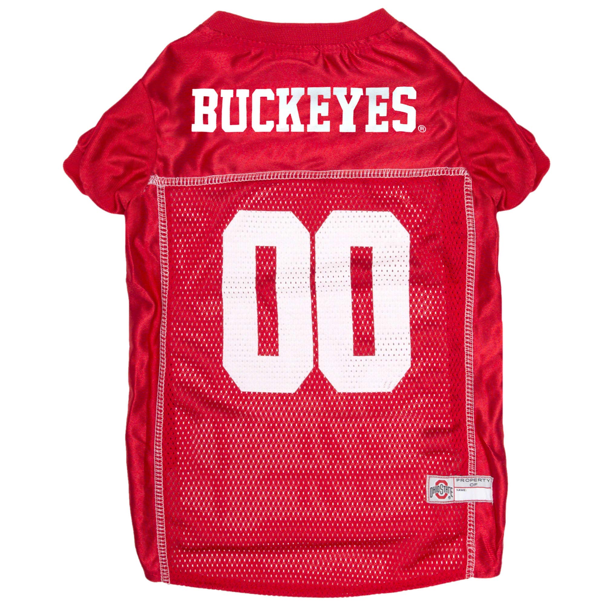 Pets First NCAA College Ohio State Buckeyes Mesh Jersey for DOGS & CATS, X-Small. Licensed Big Dog Jersey with your Favorite Football/Basketball College Team