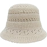 Straw Hats for Women Bucket Hat Packable Sun Hats for Women Woven Knitted Beach Hat Travel Crochet Hat