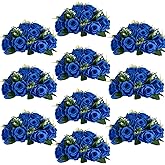 Inweder Flower Centerpieces for Wedding Tables: Wedding Table Decorations Royal Blue Flower Balls Centerpieces for Engagement Cerebration Party Center Pieces 10 Packs