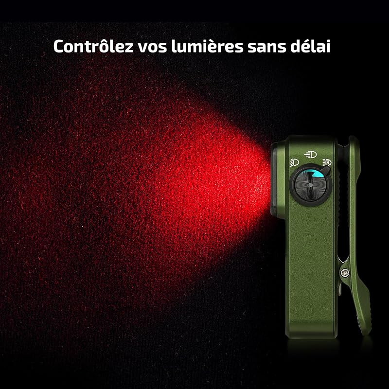 Oclip Pro Lampe de Poche EDC Miniature Rechargeable 500LM 120M