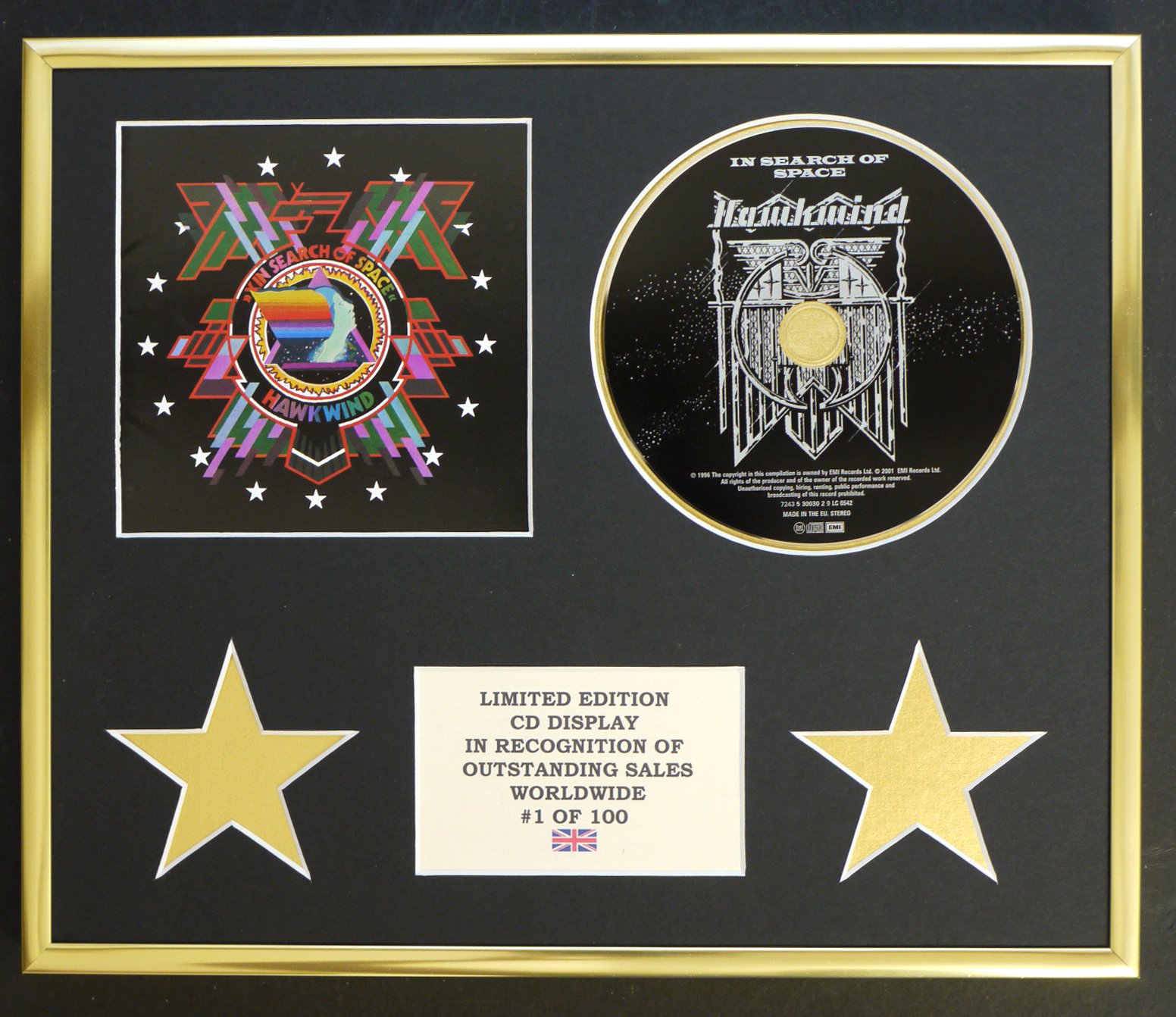 HAWKWIND/CD DISPLAY/LIMITED EDITION/COA/IN SEARCH OF SPACE