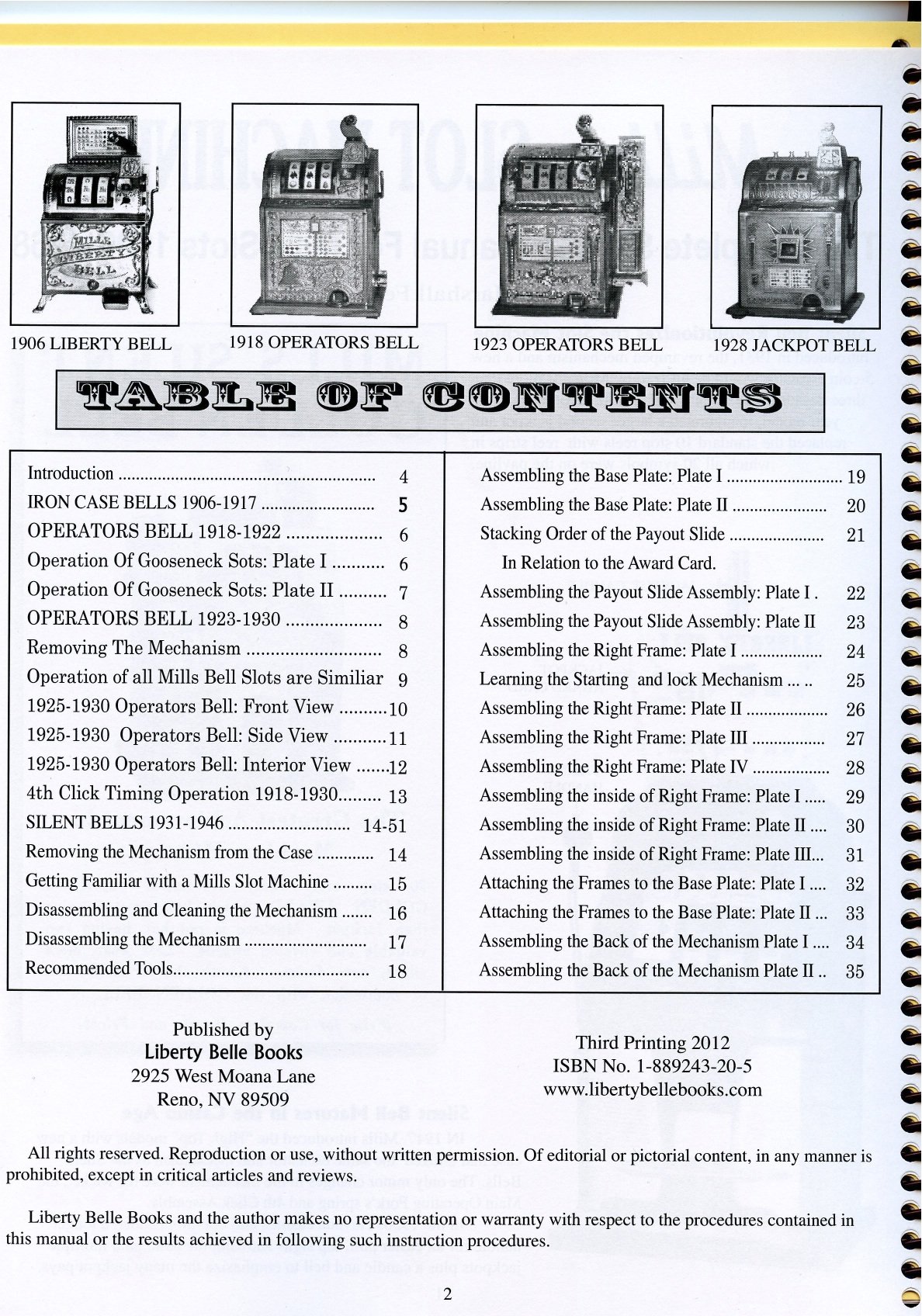 Mills slot machines: the complete service manual 1906-1969