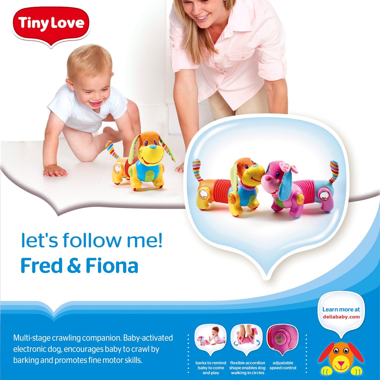 Tiny Love Baby Toy Follow Me Fiona Moves When Touched By Baby Speed