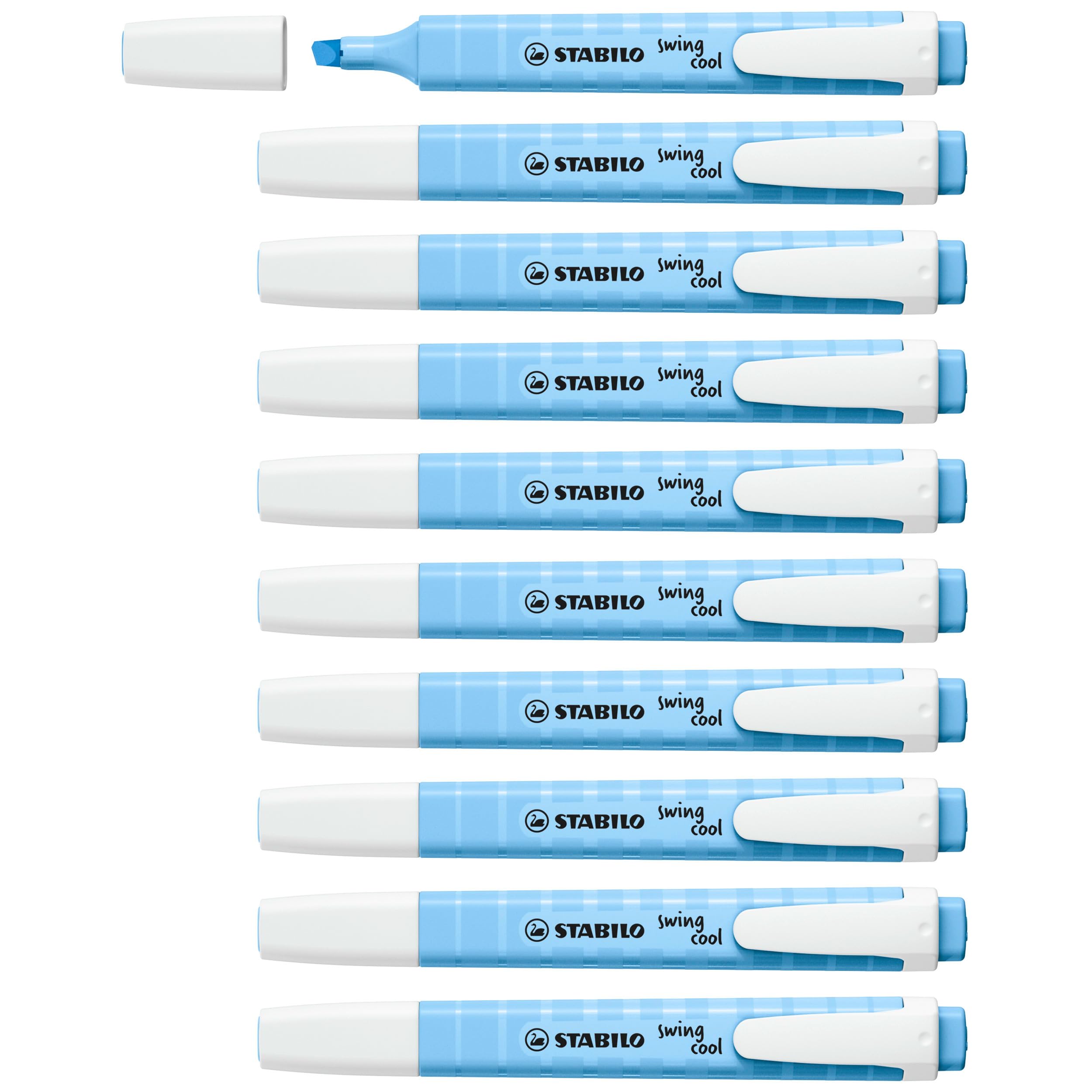 STABILO swing cool Pastel - Highlighter - Pack of 10 - Breezy Blue