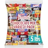 Chocolate Assorted Candy Variety Pack, Bulk, 5 lb | Individually Wrapped Mixed Candy Bag, Assorted Chocolates Mix for Parties, Office, Holidays, Easter, Full Size, parades