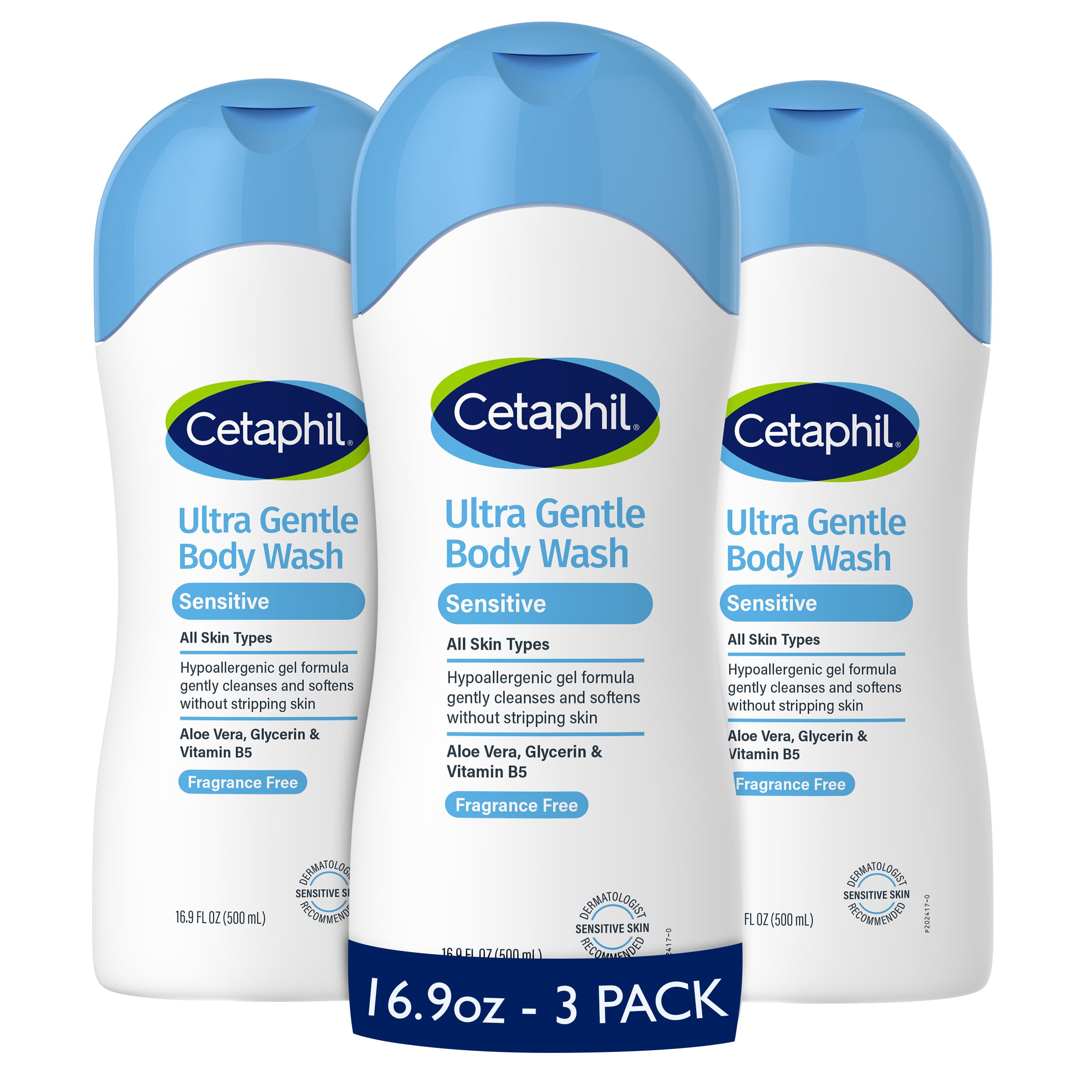Photo 1 of ***ONLY ONE***
Cetaphil Ultra Gentle Body Wash, For Dry to Normal, Sensitive Skin, 16.9oz Pack of 3, Aloe Vera, Vitamin B5, Hypoallergenic, Paraben Free, Fragrance Free, Dermatologist Tested