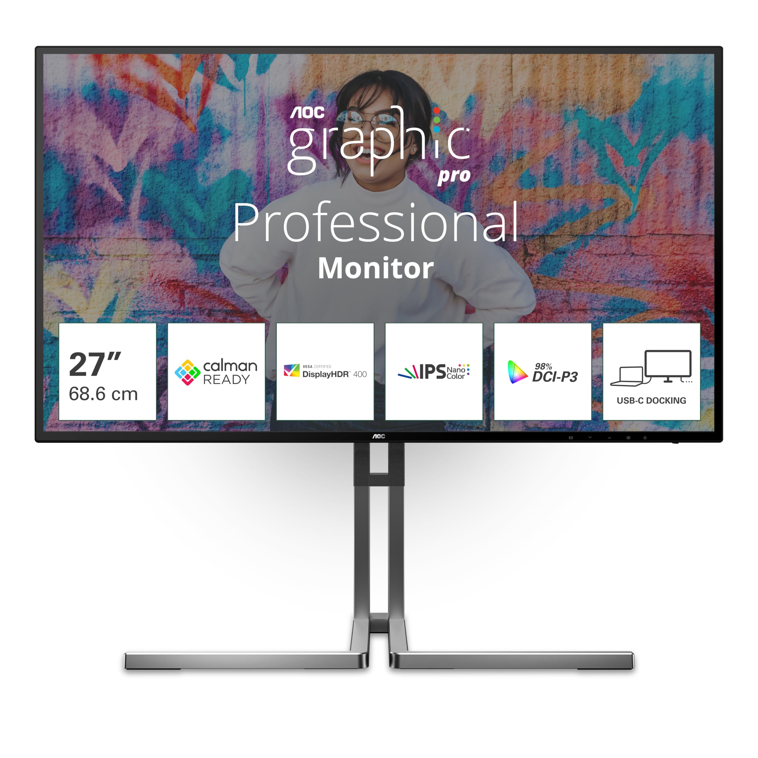 AOC 27-inch 4K Nano IPS monitor with HDR...