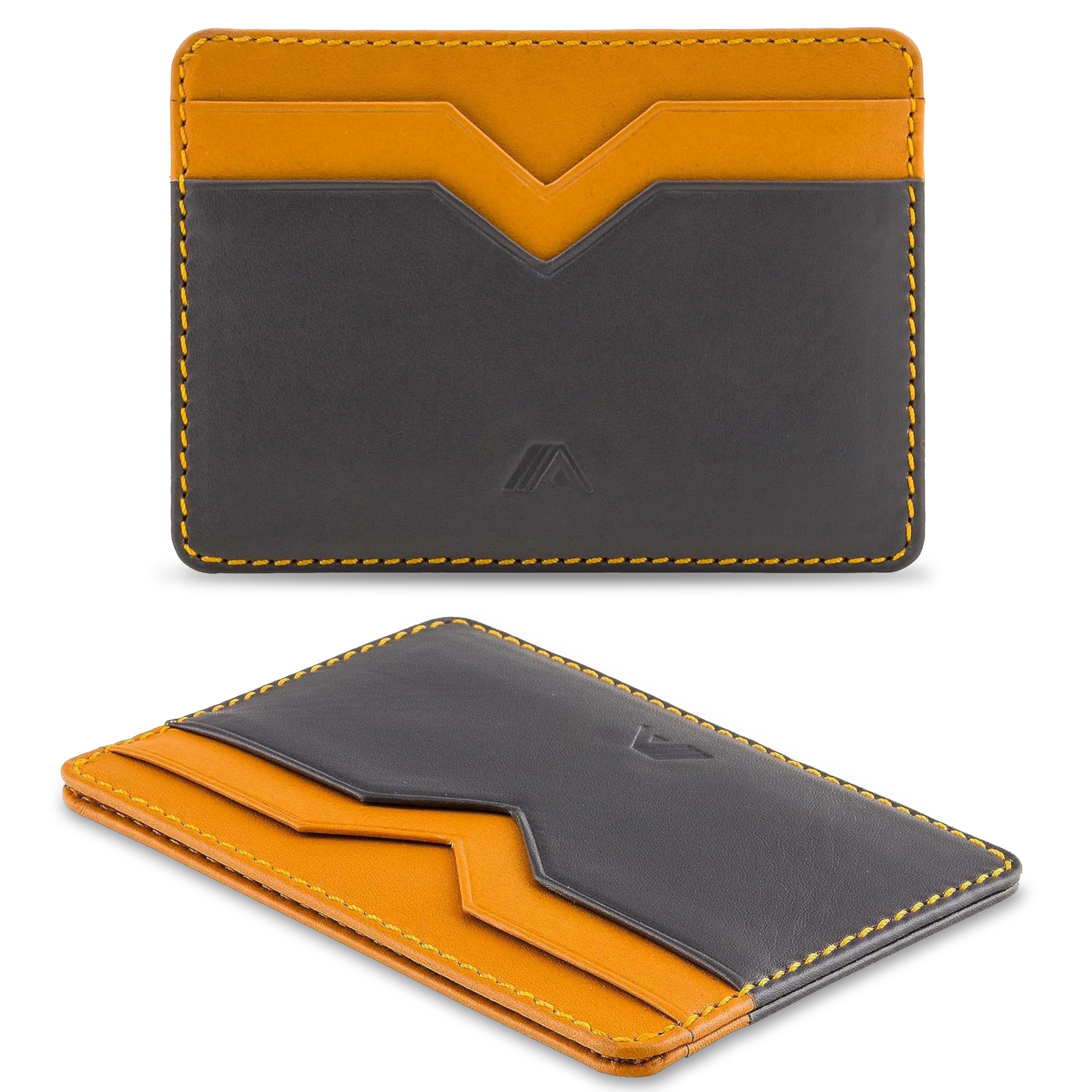 Yaiba Leather Card Holder - Slim Credit Card Case - Minimalist Front Pocket Wallet