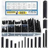 AIMUNOK 385PCS Roll Pin Set - 26 Sizes Spring Dowel Tension Roll Pins - 1/8 1/4 3/8 1/16 5/64 3/32 5/16 5/32 5/16 Split Expan