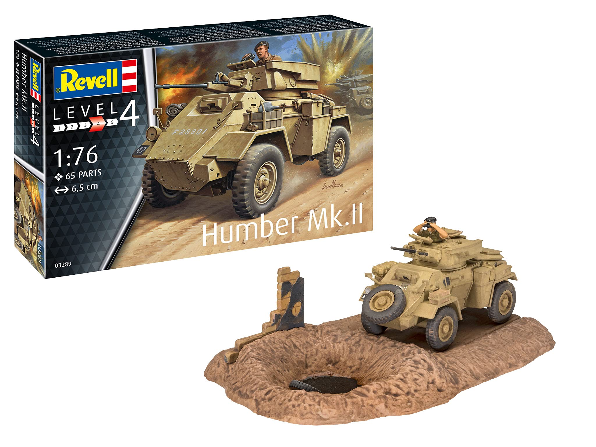 Revell 03289 Humber Mk.II 1:76 Scale Unbuilt/Unpainted Plastic Model Kit