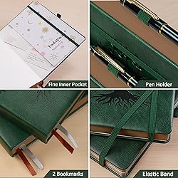 Thick Lined Journal Notebook with Pen, 360 Pages
