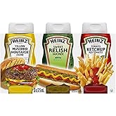 Heinz Tomato Ketchup, Sweet Relish & Yellow Mustard Variety Pack, 3 ct Pack