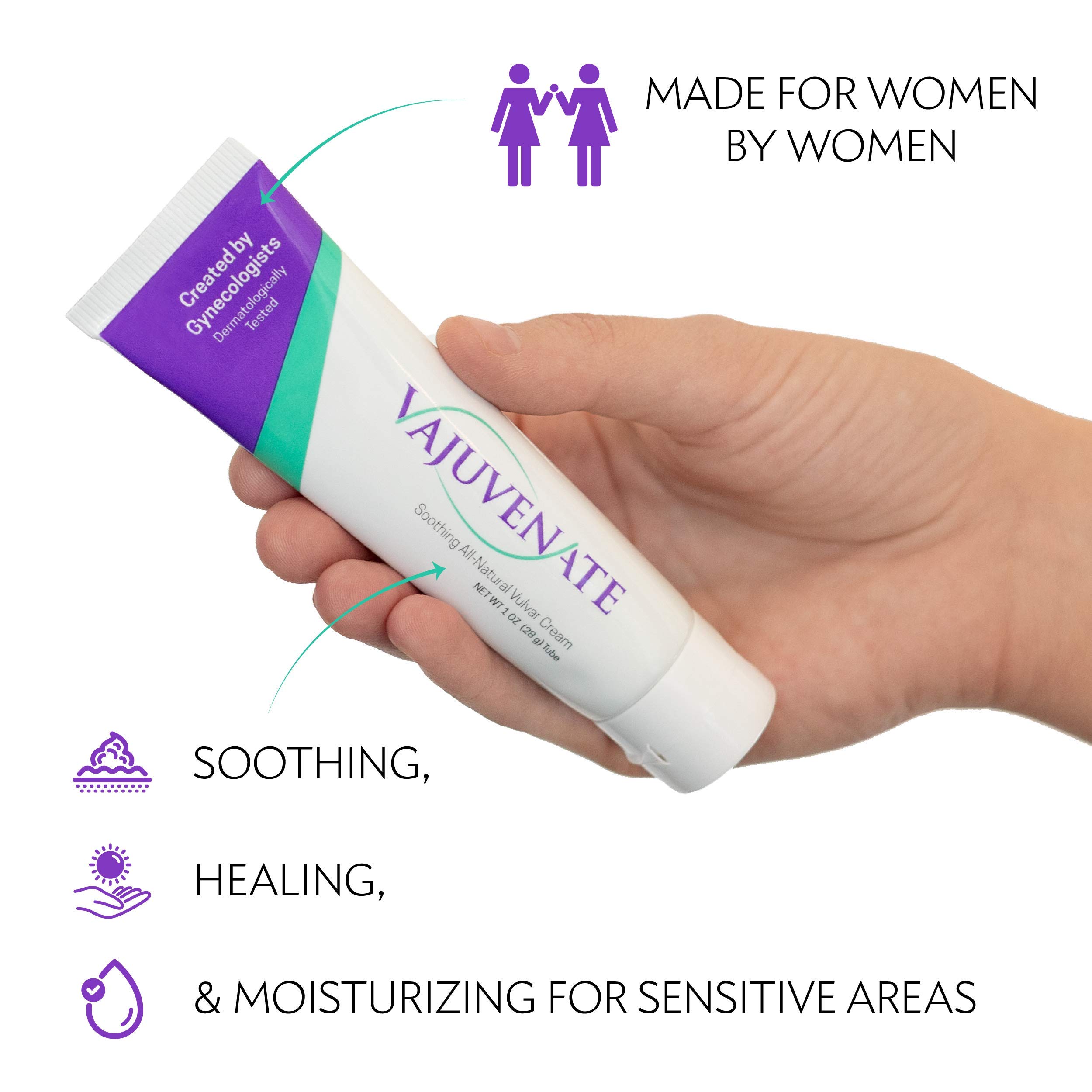 VAJUVENATE Vulvar Cream With Coconut Oil, Vitamin E, and Shea Butter