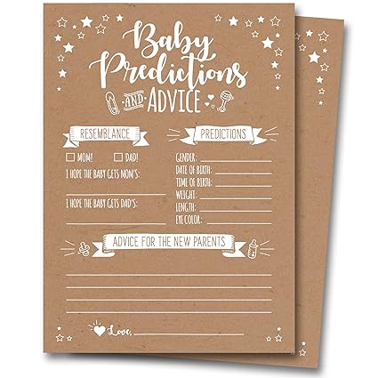 Amazon Com 50 Rustic Baby Shower Prediction And Advice Cards