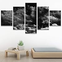 SIGNWIN 5 Panel Canvas Wall Art Expressive Landscape for Home Decorations Ready to Hang - 60
