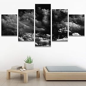 SIGNWIN 5 Panel Canvas Wall Art Expressive Landscape...