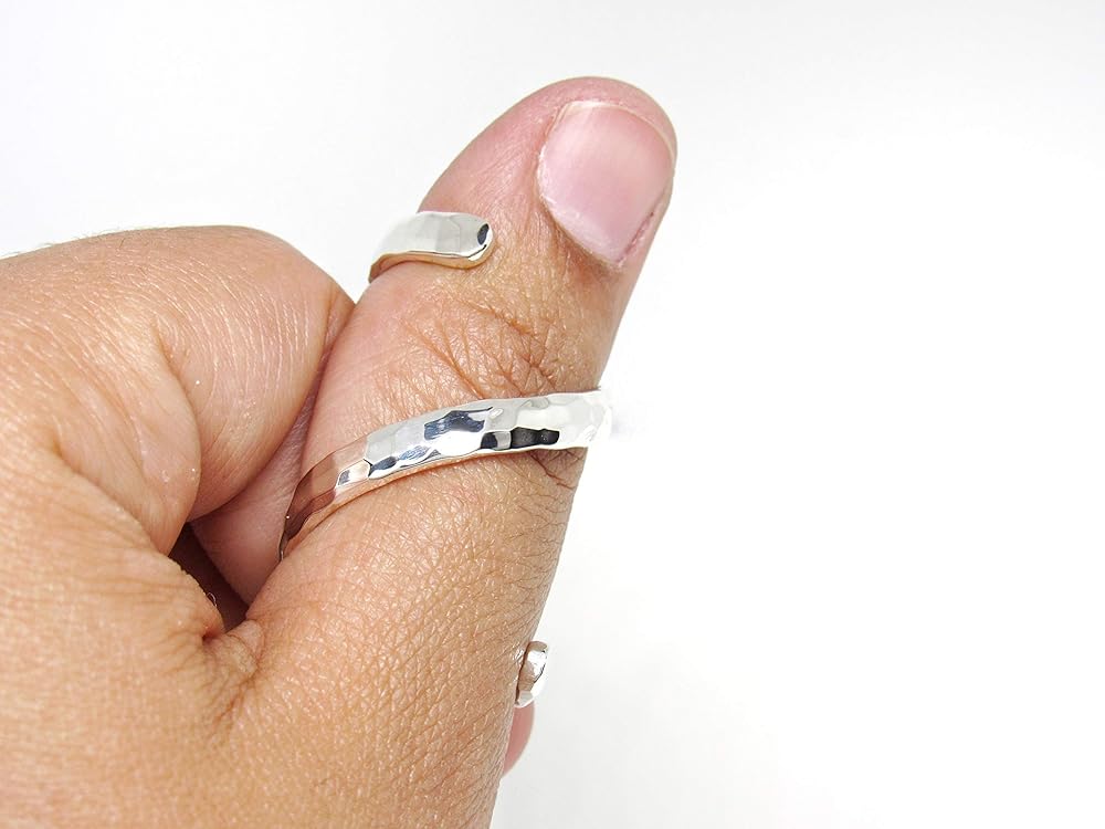 Spiral Silver Splint Ring for Trigger Finger Handmade