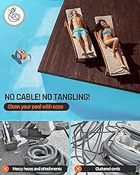 FIILPOW Cordless Robotic Pool Cleaner, Automatic
