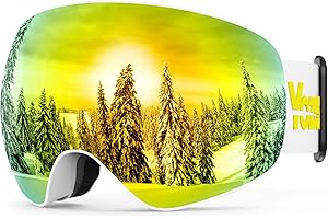 YOZISS Ski Goggles UV400 Protection, OTG Snow Goggle for Men Women, Anti-fog Snow Sports Goggles for Snowboarding, Snowmobile