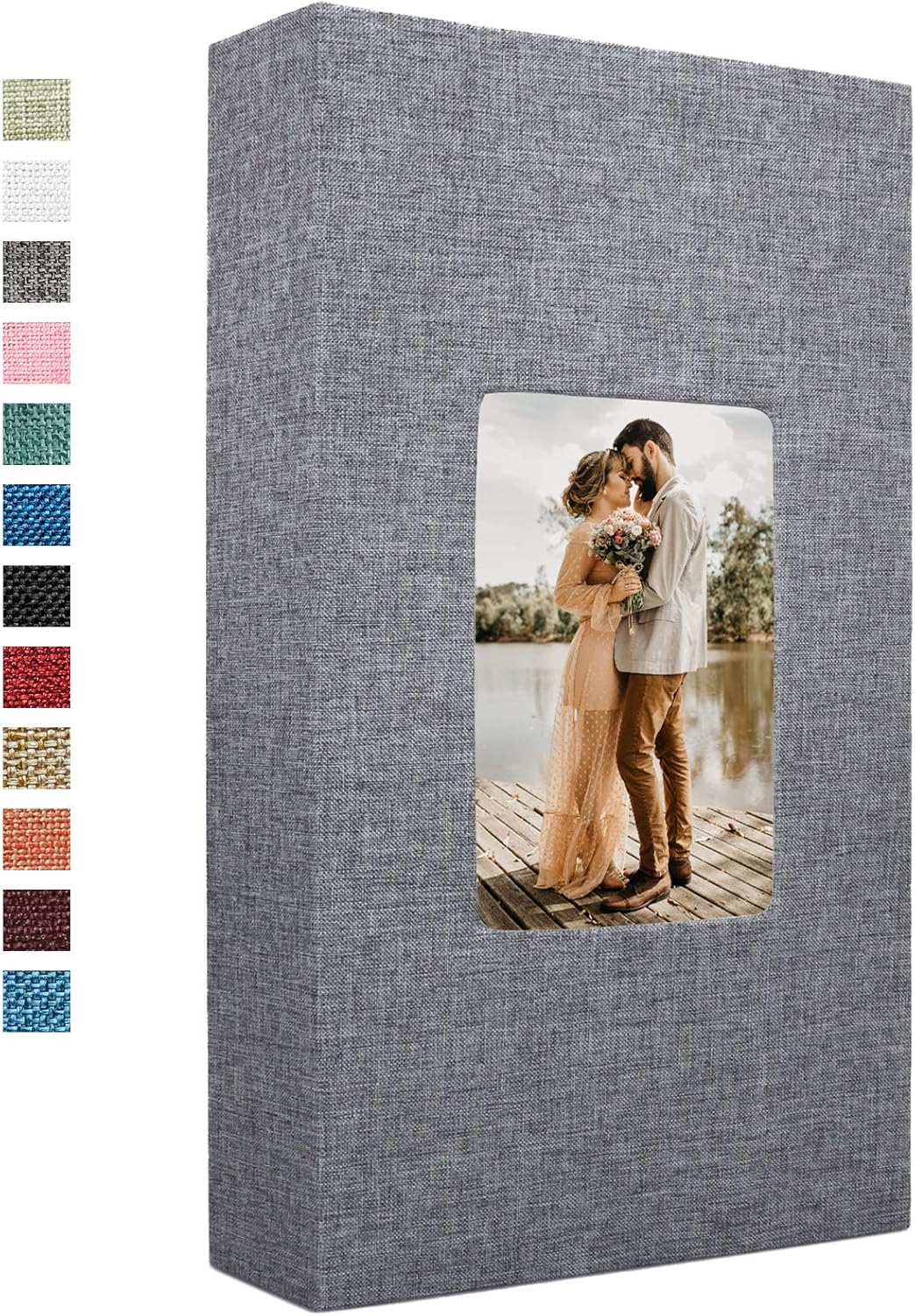 Vienrose Linen Photo Album 300 Pockets for 4x6 Photos Fabric Cover Photo Books Slip