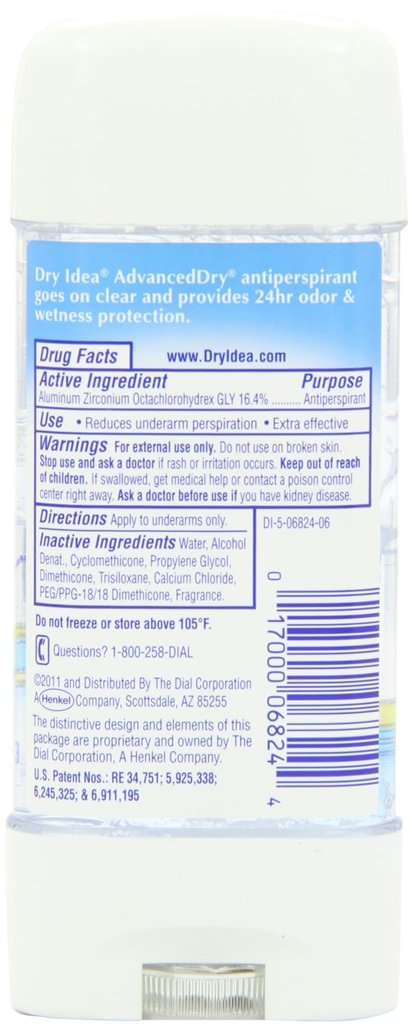 Dry Idea Anti-Perspirant Deodorant Roll-On Unscented 3.25 oz : Antiperspirant Deodorants : Beauty