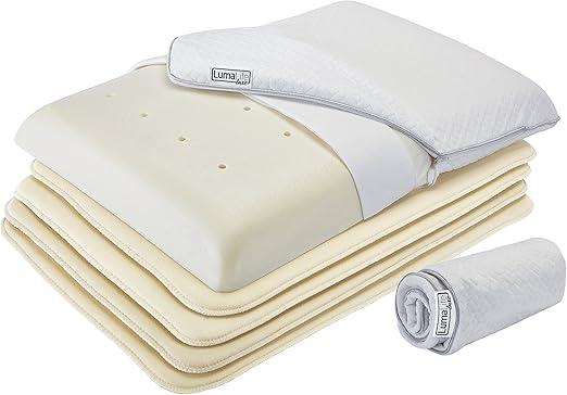 Amazon Com Lumalife Luxe Thin Firm Memory Foam Pillow Adjust