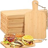 Tanlade 18 Pcs Cutting Board Bulk 15" x 7" Bamboo Chopping Board with Handle Wood Charcuterie Plank Engraving Serving Kitchen Planks for Wedding Housewarming Gift