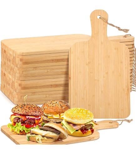 60 Tablas De Cortar De Bambú - 11x5 Pulgadas, 1cm Grosor, Para Charcutería O Regalo
