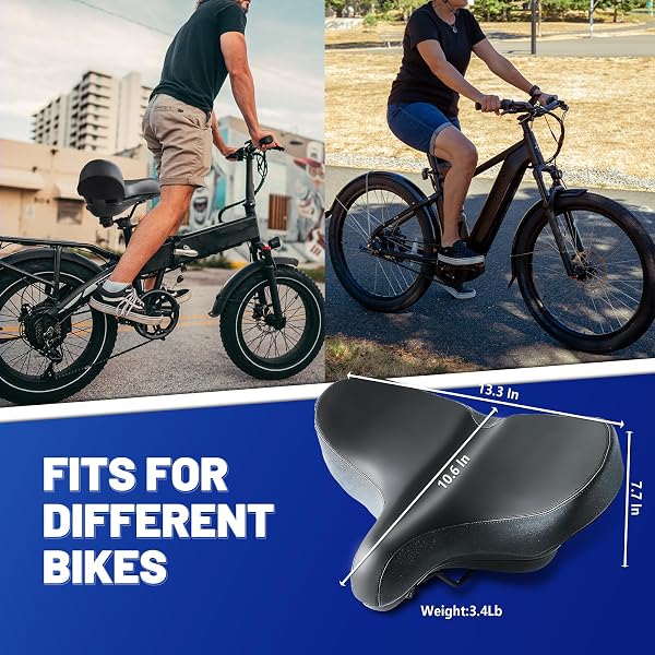 YLG LARGE CAPACITY BIKE SEAT STORAGE BOX WITH LOCK, UNIVERSAL MOUNTING KIT FOR E-BIKES AND CRUISER BIKES, BLACK