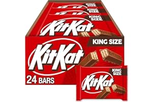 KIT KAT Milk Chocolate Wafer King Size, Halloween Candy Bars, 3 oz (24 Count)
