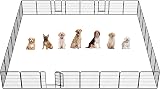 Yaheetech 32 Panel Dog Playpen 80cm Height Heavy Duty Pet Fence Garden Yard view 9