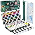 Artecho Watercolor Paint Set 128 Colors, Water Colors Paint Adult Set with Watercolor Papers and Brushes, Perfect Watercolor Kit for Beginners & Professionals