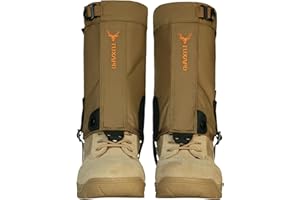 Tuxapo Short Leg Gaiters for Hiking Boots, Hunting Adjustable Snake Gaiters for Men, Running Shoes Boots Gaiters Kit