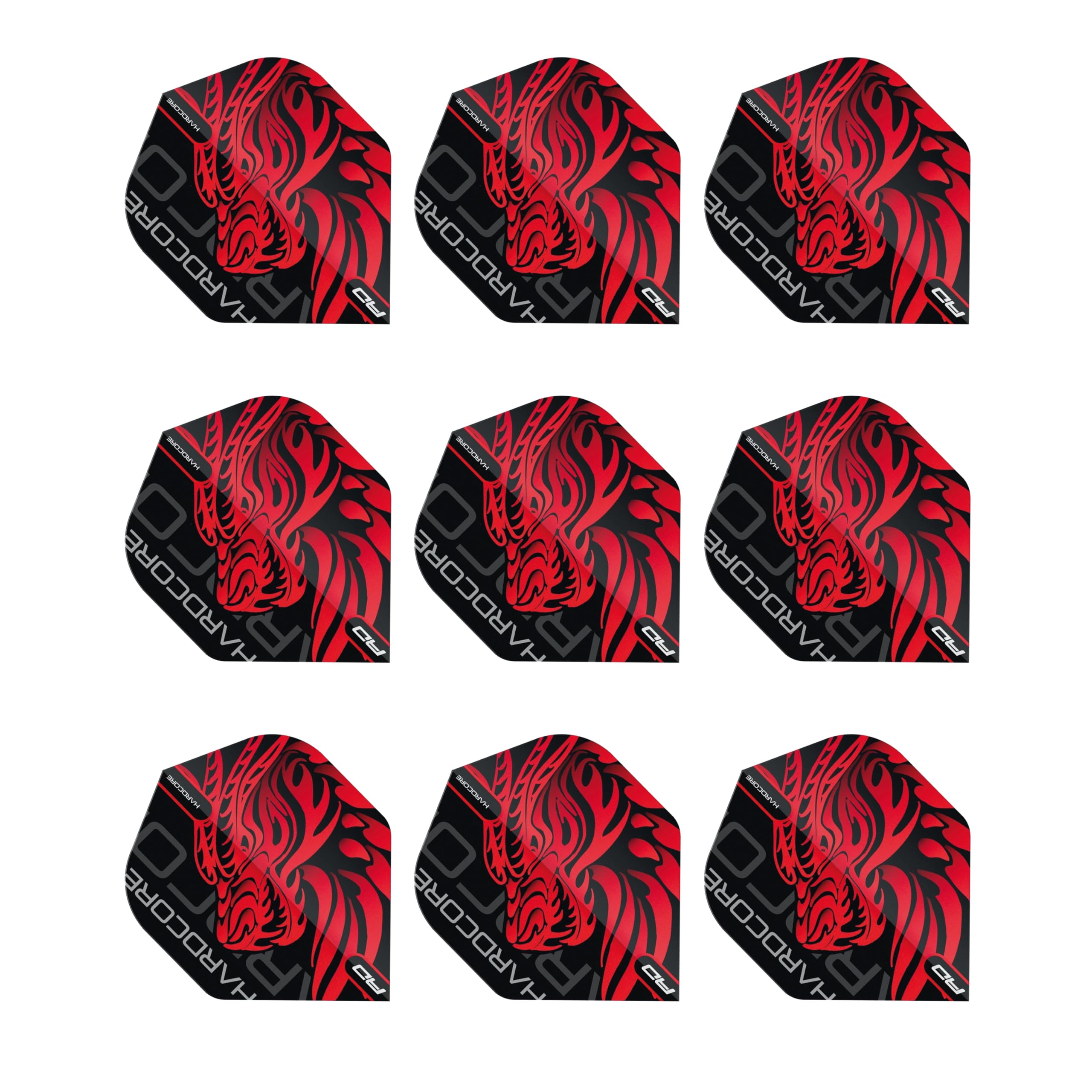 RED DRAGON Hardcore Jonny Clayton Dragon Dart Flights - 3 sets Per Pack (9 Dart Flights in total)