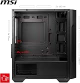 MSI MAG FORGE M100R Micro-ATX Mini-ITX Case Black ARGB Front 3x120mm view 5