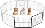 Yaheetech 4-Panel Dog Playpen Heavy Duty 60cm High, Indoor Outdoor Fence